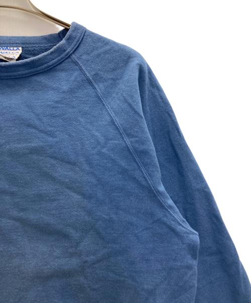 WALLA WALLA SPORT（ワラワラスポーツ）WALLA WALLA SPORT (ワラワラスポーツ) 90s RAGLAN BRANK SWEAT ブルー サイズ:Ｌの古着・服飾アイテム