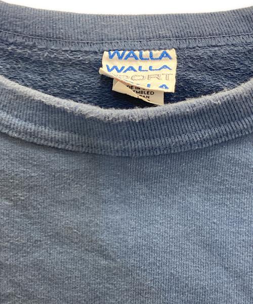 WALLA WALLA SPORT（ワラワラスポーツ）WALLA WALLA SPORT (ワラワラスポーツ) 90s RAGLAN BRANK SWEAT ブルー サイズ:Ｌの古着・服飾アイテム