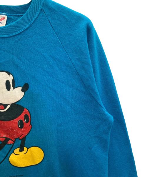 JERZEES（ジャージーズ）JERZEES (ジャージーズ) 90s MICKEY MOUSE CREW ターコイズ サイズ:XLの古着・服飾アイテム