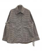 BEAUTY&YOUTHビューティーアンドユース）の古着「チェックビッグロングスリーブシャツ」｜ブラウン