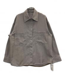 BEAUTY&YOUTH（ビューティーアンドユース）の古着「チェックビッグロングスリーブシャツ」｜ブラウン
