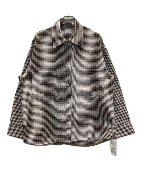 BEAUTY&YOUTH（ビューティーアンドユース）BEAUTY&YOUTH (ビューティーアンドユース) チェックビッグロングスリーブシャツ ブラウン サイズ:FREE 未使用品の古着・服飾アイテム