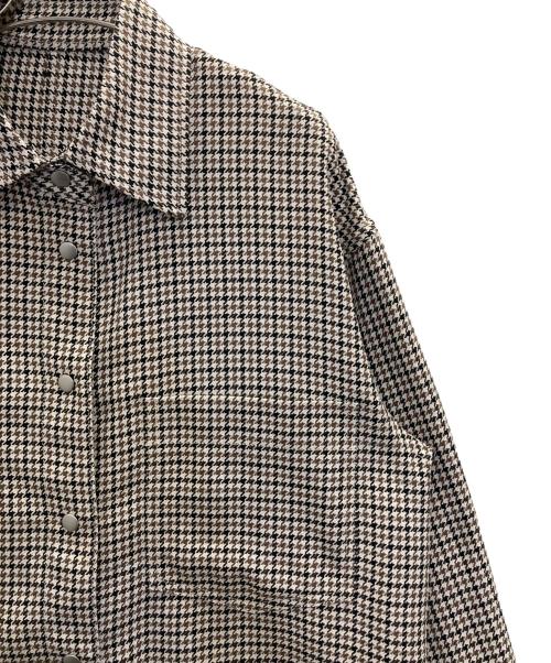 BEAUTY&YOUTH（ビューティーアンドユース）BEAUTY&YOUTH (ビューティーアンドユース) チェックビッグロングスリーブシャツ ブラウン サイズ:FREE 未使用品の古着・服飾アイテム