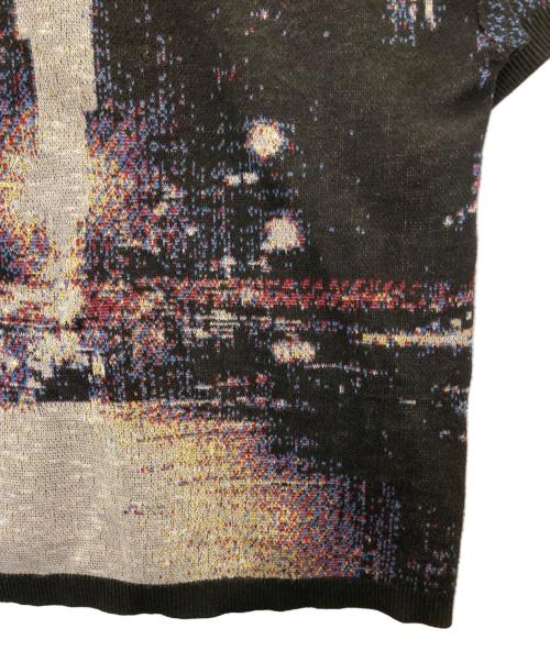 MAISON SPECIAL（メゾンスペシャル）MAISON SPECIAL (メゾンスペシャル) Art Short Sleeve Crew Neck Knit T-Shirt ブラック×ブルー サイズ:2の古着・服飾アイテム