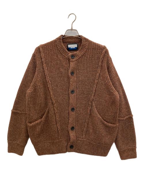 MAISON SPECIAL（メゾンスペシャル）MAISON SPECIAL (メゾンスペシャル) 3 colors Wool Nylon Prime-Over Crew Neck Knit Cardigan ブラウン サイズ:1の古着・服飾アイテム