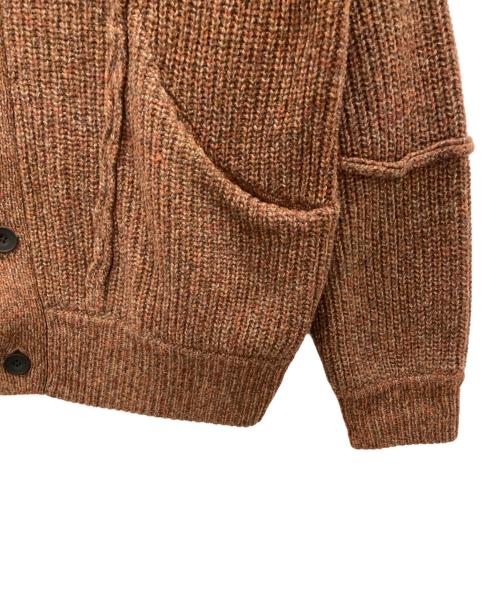 MAISON SPECIAL（メゾンスペシャル）MAISON SPECIAL (メゾンスペシャル) 3 colors Wool Nylon Prime-Over Crew Neck Knit Cardigan ブラウン サイズ:1の古着・服飾アイテム