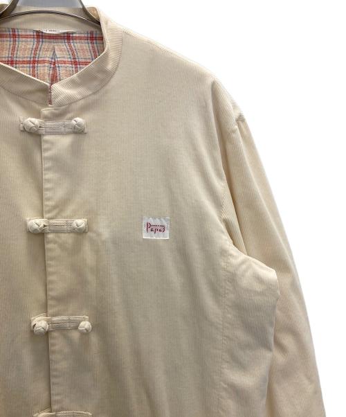 PAPAS（パパス）PAPAS (パパス) コーデュロイチャイナジャケット アイボリー サイズ:Ｌの古着・服飾アイテム