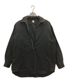 EDIFICE（エディフィス）の古着「スキッパーシャツ」｜ブラック