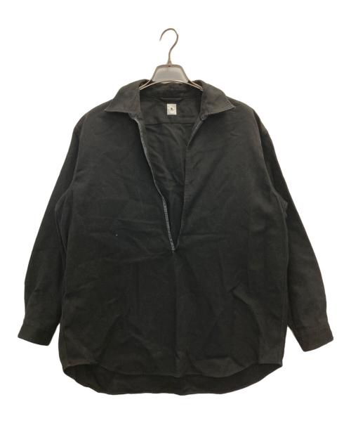 EDIFICE（エディフィス）EDIFICE (エディフィス) スキッパーシャツ ブラック サイズ:1の古着・服飾アイテム