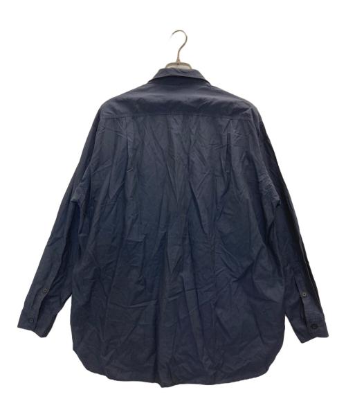 08sircus（ゼロエイトサーカス）08sircus (ゼロエイトサーカス) Co/Cu broad × stripe layered shirt ネイビー サイズ:4の古着・服飾アイテム