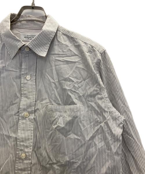UNUSED（アンユーズド）UNUSED (アンユーズド) ストライプシャツ グレー サイズ:Sの古着・服飾アイテム