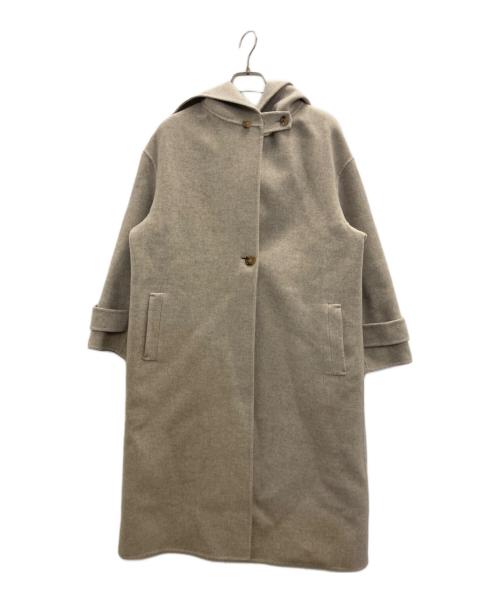 23区（ニジュウサンク）23区 (ニジュウサンク) MANTECOPureリバー フード ロングコート ベージュ サイズ:XSの古着・服飾アイテム