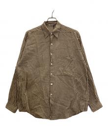 AURALEE（オーラリー）の古着「AIRY LIGHT COTTON CHECK BIG SHIRT」｜ブラウン