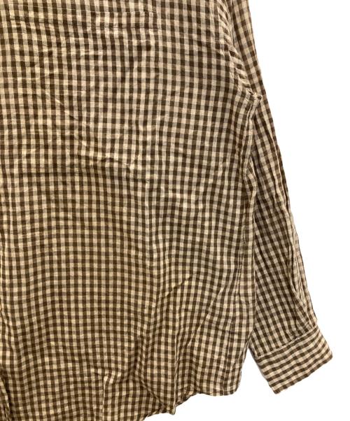 AURALEE（オーラリー）AURALEE (オーラリー) AIRY LIGHT COTTON CHECK BIG SHIRT ブラウン サイズ:4の古着・服飾アイテム