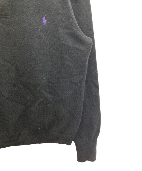 POLO RALPH LAUREN（ポロ・ラルフローレン）POLO RALPH LAUREN (ポロ・ラルフローレン) LAMB WOOL KNIT POLO SHIRTS ブラック サイズ:XLの古着・服飾アイテム