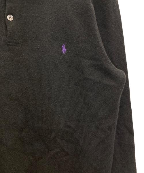 POLO RALPH LAUREN（ポロ・ラルフローレン）POLO RALPH LAUREN (ポロ・ラルフローレン) LAMB WOOL KNIT POLO SHIRTS ブラック サイズ:XLの古着・服飾アイテム