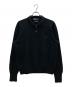 POLO RALPH LAUREN（ポロ・ラルフローレン）の古着「LAMB WOOL KNIT POLO SHIRTS」｜ブラック