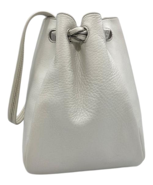 HIROFU（ヒロフ）HIROFU (ヒロフ) ロシェレザーショルダーバッグ ホワイトの古着・服飾アイテム