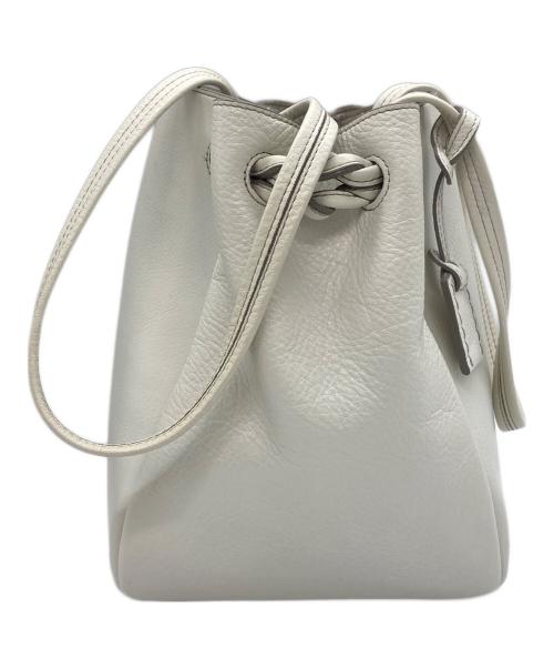 HIROFU（ヒロフ）HIROFU (ヒロフ) ロシェレザーショルダーバッグ ホワイトの古着・服飾アイテム