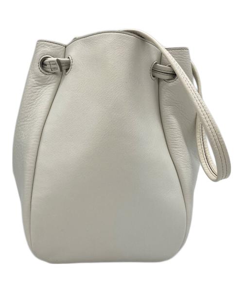 HIROFU（ヒロフ）HIROFU (ヒロフ) ロシェレザーショルダーバッグ ホワイトの古着・服飾アイテム