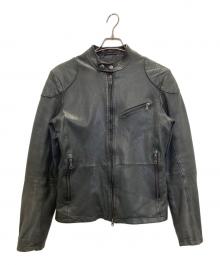 BANANA REPUBLIC（バナナリパブリック）の古着「シングルライダースージャケット」｜ブラック