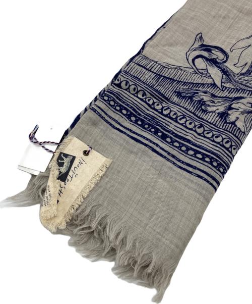 INOUI TOOSH（イヌイトゥーシュ）INOUI TOOSH (イヌイトゥーシュ) 大判ウールストール グレーの古着・服飾アイテム