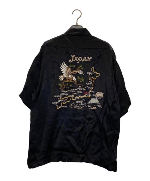 Schott（ショット）Schott (ショット) RAYON SUKA ASING S/S SHT ブラック サイズ:XLの古着・服飾アイテム