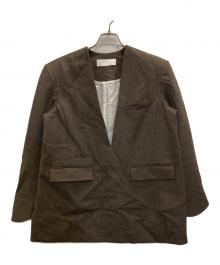 Adam et Rope（アダム エ ロペ）の古着「ジャケットライクブラウス」｜ブラウン