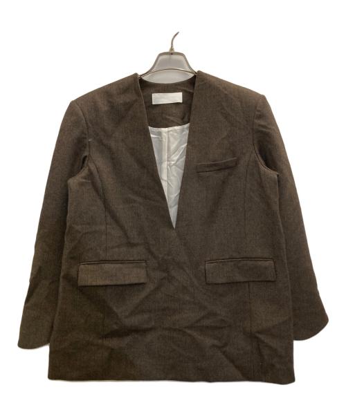 Adam et Rope（アダム エ ロペ）Adam et Rope (アダム エ ロペ) ジャケットライクブラウス ブラウン サイズ:freeの古着・服飾アイテム