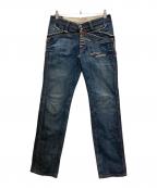 MARITHE+FRANCOIS GIRBAUDマリテフランソワジルボー）の古着「再構築デニムパンツ」｜インディゴ