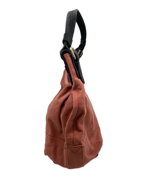 SEE BY CHLOE（シーバイクロエ）SEE BY CHLOE (シーバイクロエ) キャンバスレザーコンビボーボーショルダーバッグ ピンクの古着・服飾アイテム