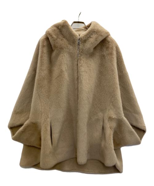 LOU ANDREA（ルーアンドレア）LOU ANDREA (ルーアンドレア) LOUFOOD FUR COAT アイボリー サイズ:Sの古着・服飾アイテム