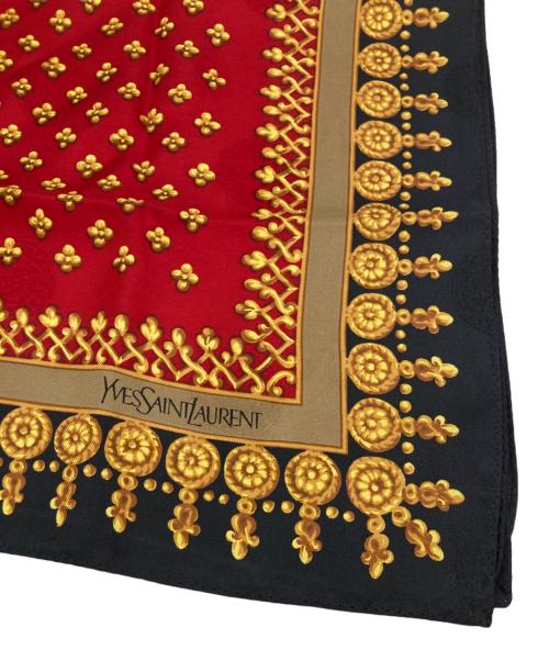 Yves Saint Laurent（イヴサンローラン）Yves Saint Laurent (イヴサンローラン) スカーフ ブラックの古着・服飾アイテム