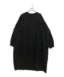 GROUND Y（グラウンドワイ）の古着「スウェットワンピース」｜ブラック