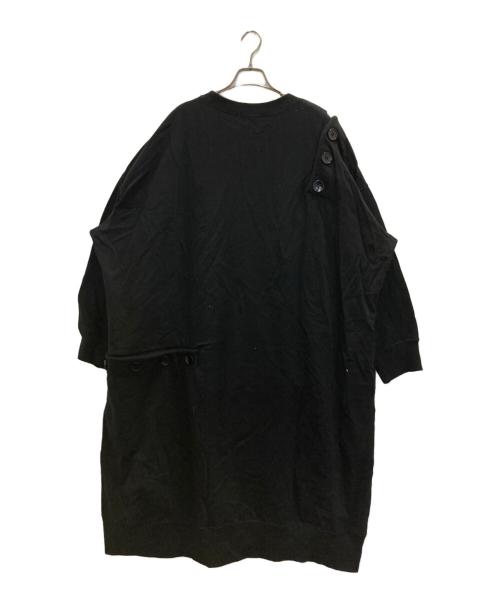 GROUND Y（グラウンドワイ）GROUND Y (グラウンドワイ) スウェットワンピース ブラック サイズ:3の古着・服飾アイテム
