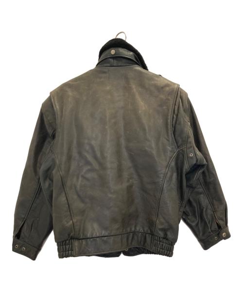 HARLEY-DAVIDSON（ハーレーダビッドソン）HARLEY-DAVIDSON (ハーレーダビッドソン) ボアカラーレザーライダースジャケット ブラック サイズ:40の古着・服飾アイテム