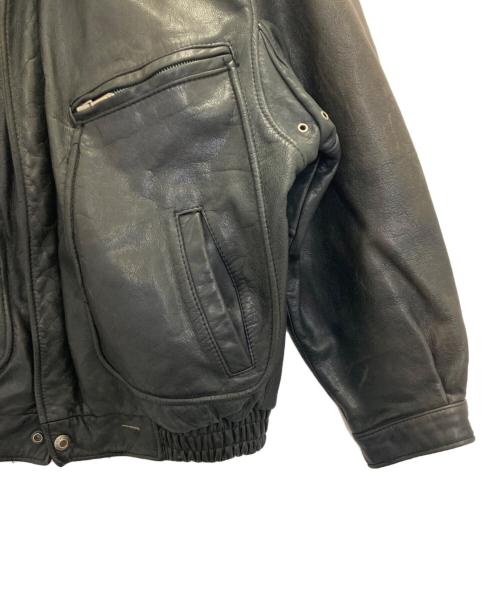 HARLEY-DAVIDSON（ハーレーダビッドソン）HARLEY-DAVIDSON (ハーレーダビッドソン) ボアカラーレザーライダースジャケット ブラック サイズ:40の古着・服飾アイテム