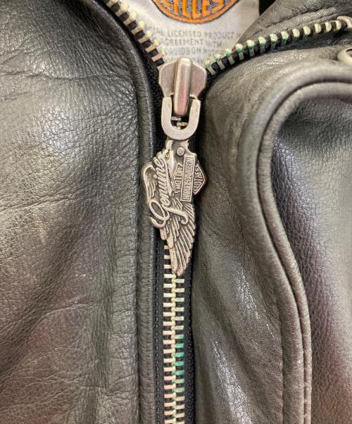 HARLEY-DAVIDSON（ハーレーダビッドソン）HARLEY-DAVIDSON (ハーレーダビッドソン) ボアカラーレザーライダースジャケット ブラック サイズ:40の古着・服飾アイテム