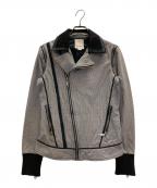 DIESELディーゼル）の古着「G/C ダブルライダースジャケット」｜グレー
