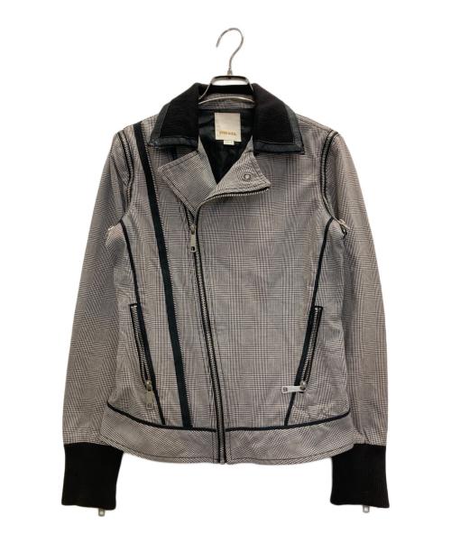 DIESEL（ディーゼル）DIESEL (ディーゼル) G/C ダブルライダースジャケット グレー サイズ:表記なしの古着・服飾アイテム