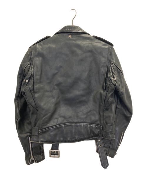 Schott（ショット）Schott (ショット) ダブルレザーライダースジャケット ブラック サイズ:40の古着・服飾アイテム