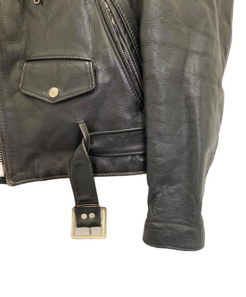 Schott（ショット）Schott (ショット) ダブルレザーライダースジャケット ブラック サイズ:40の古着・服飾アイテム