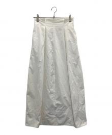 H BEAUTY&YOUTH（エイチ ビューティー&ユース）の古着「ポリエステルハイウエスト タイトスカート」｜ホワイト