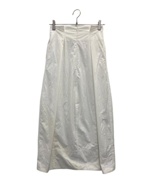 H BEAUTY&YOUTH（エイチ ビューティー&ユース）H BEAUTY&YOUTH (エイチ ビューティー&ユース) ポリエステルハイウエスト タイトスカート ホワイト サイズ:Ｍの古着・服飾アイテム