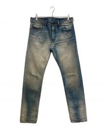 DIESEL（ディーゼル）の古着「ダメージデニムパンツ」｜ブルー