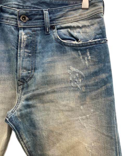 DIESEL（ディーゼル）DIESEL (ディーゼル) ダメージデニムパンツ ブルー サイズ: 78.5cm (W31)の古着・服飾アイテム