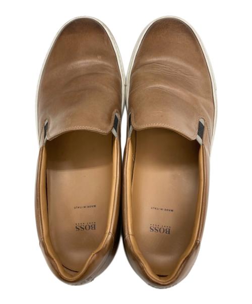 BOSS（ボス）BOSS (ボス) スリッポン ブラウン サイズ:26.5の古着・服飾アイテム