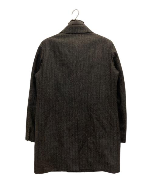 MOORER（ムーレー）MOORER (ムーレー) 立襟ファー付き ダウン チェスターコート ブラウン サイズ:48の古着・服飾アイテム