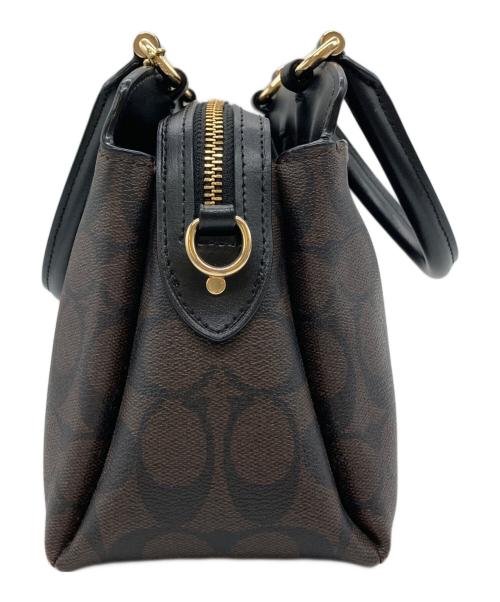 COACH（コーチ）COACH (コーチ) ミニ リリー キャリーオール シグネチャー キャンバス ブラウンの古着・服飾アイテム