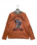 TOYS MCCOYトイズマッコイ）の古着「MILITARY LONG SLEEVE TEE M.MONROE TARGET FOR TONIGHT」｜オレンジ
